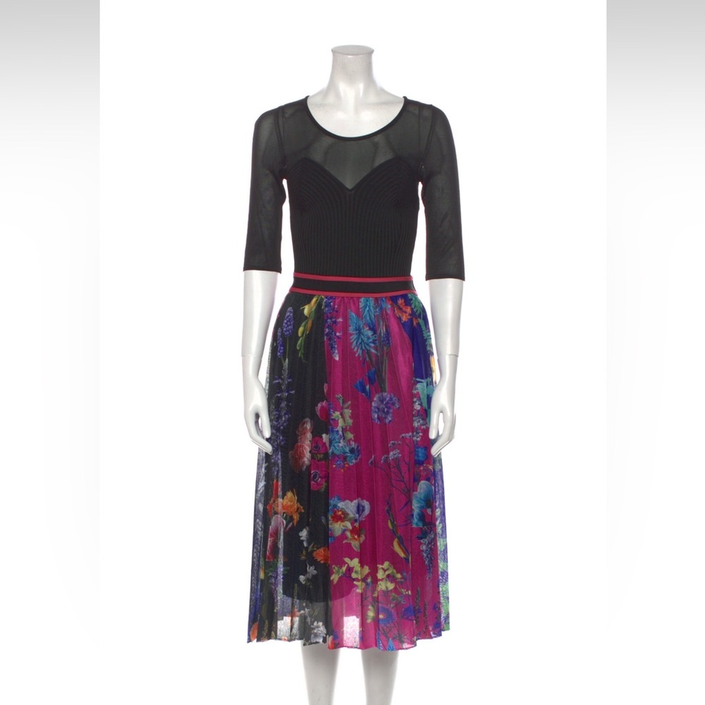 Fuzzi floral print A-line dress, size XS